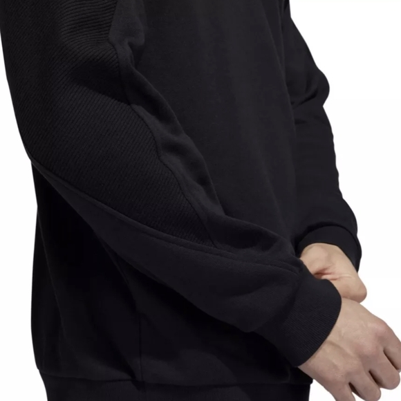 NWT Adidas Men's Rib Crew Black Sweatshirt Size Large - Picture 2 of 6